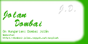 jolan dombai business card