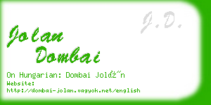 jolan dombai business card